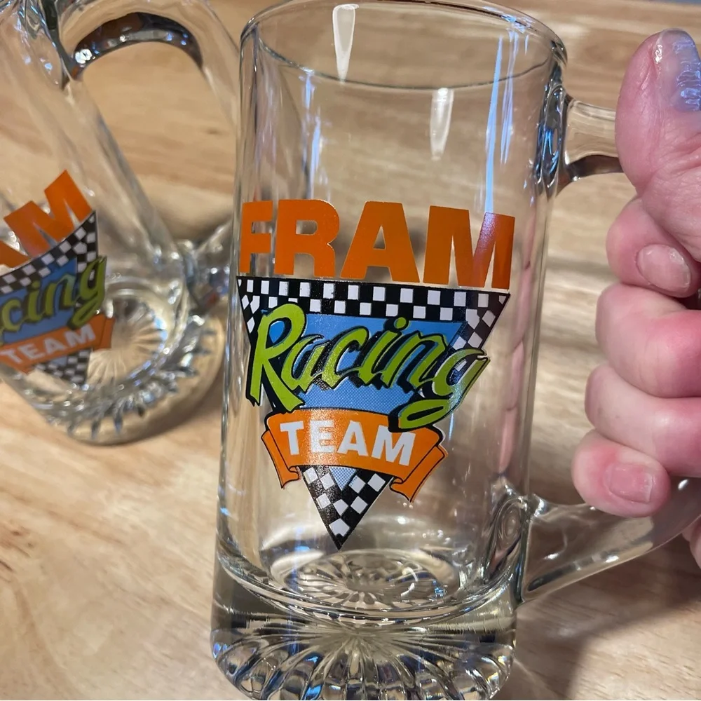 FRAM Racing Team Glass Mugs - Picture 2 of 3